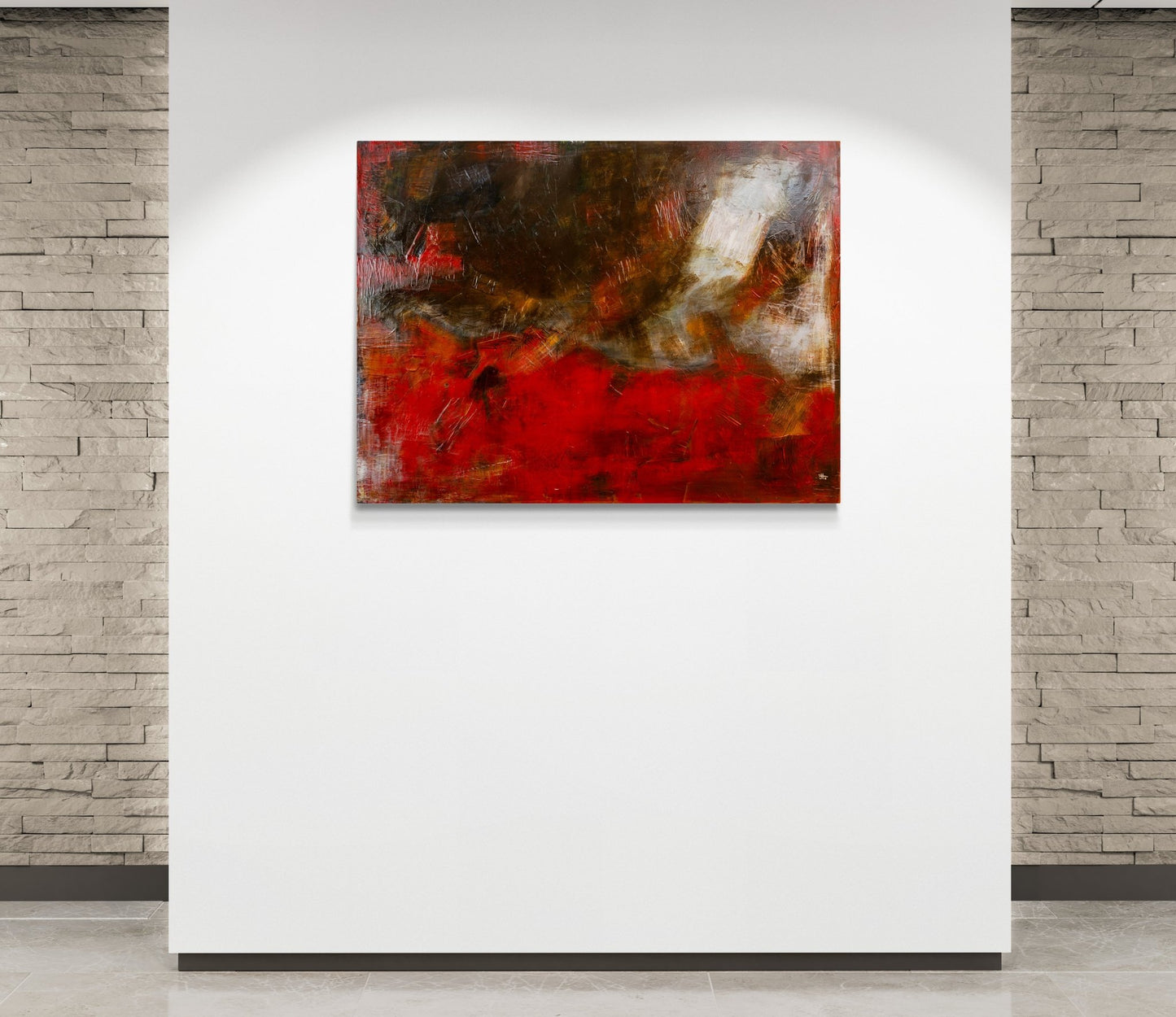 Original Abstract Painting - Blushing Elements I - Julia Oscarson
