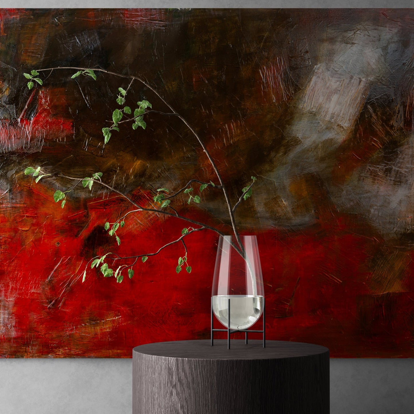 Original Abstract Painting - Blushing Elements I - Julia Oscarson