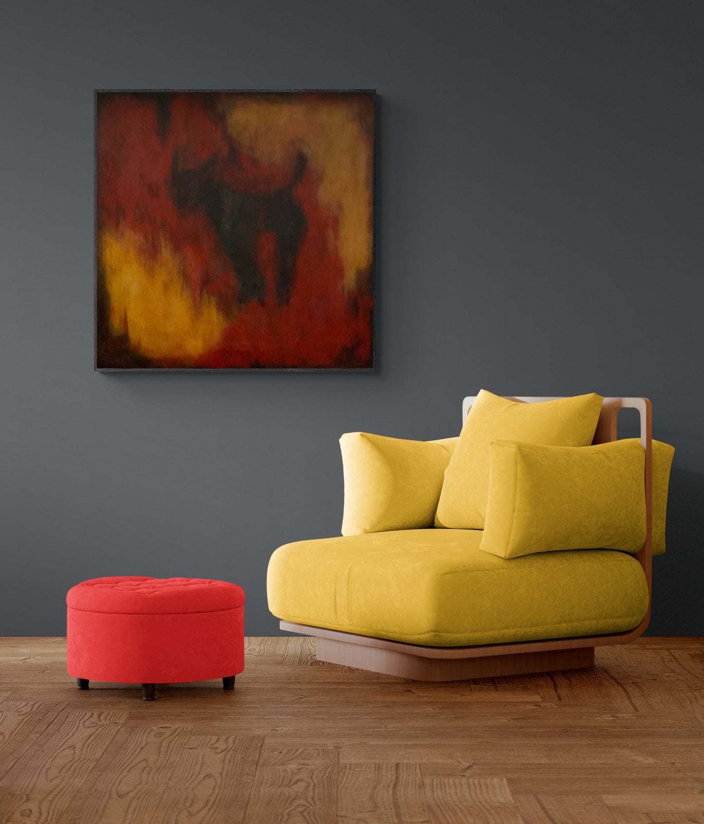 Original Abstract Painting - Pepe - Julia Oscarson