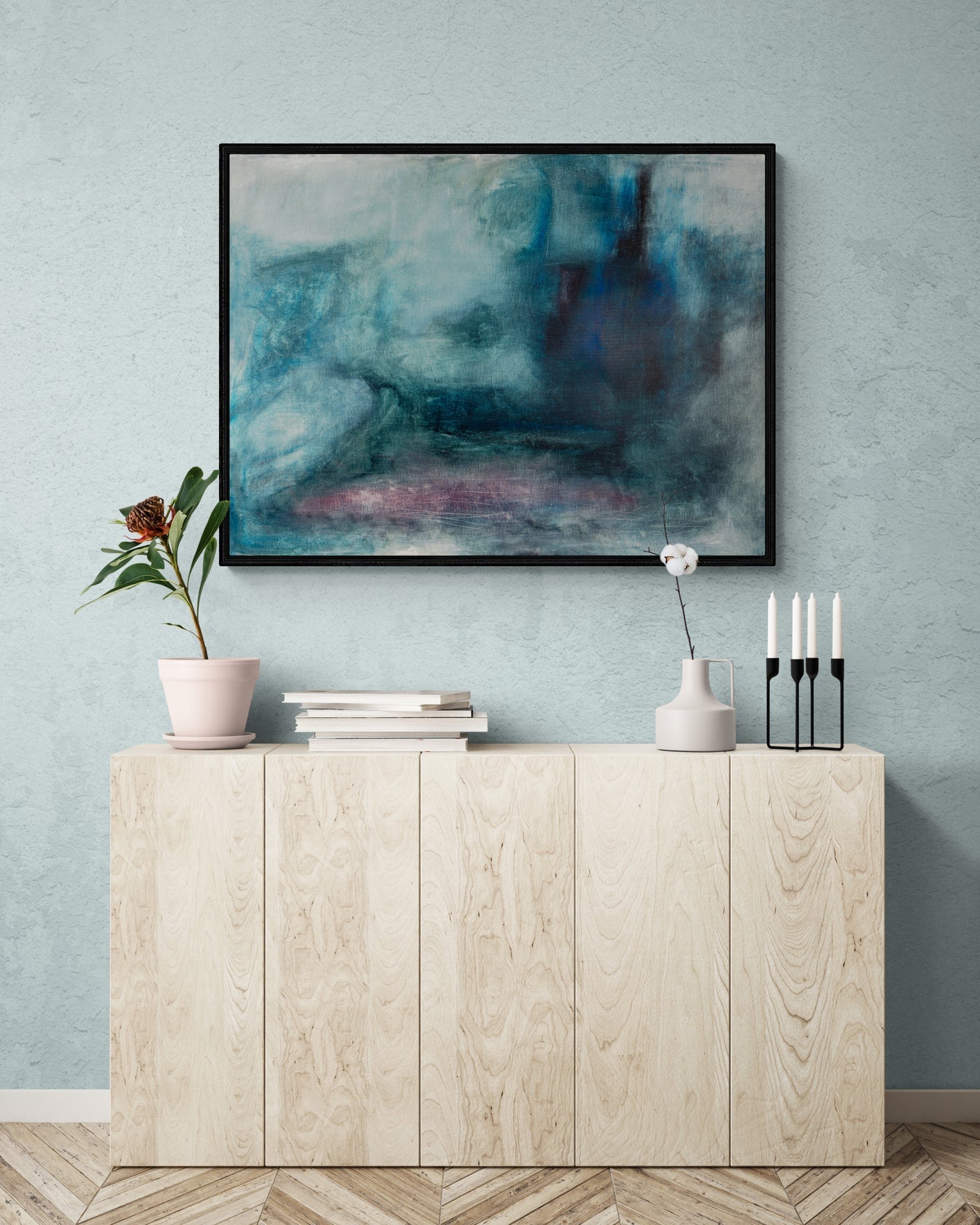 Original Abstract Painting - Sense of the Ocean - Julia Oscarson