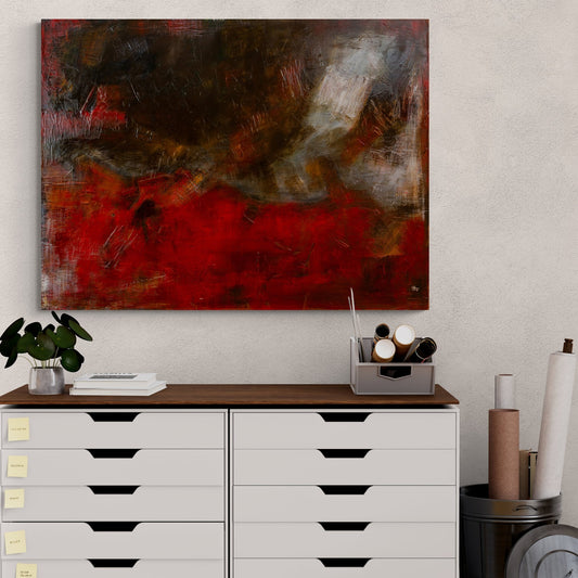 Original Abstract Painting - Blushing Elements I - Julia Oscarson