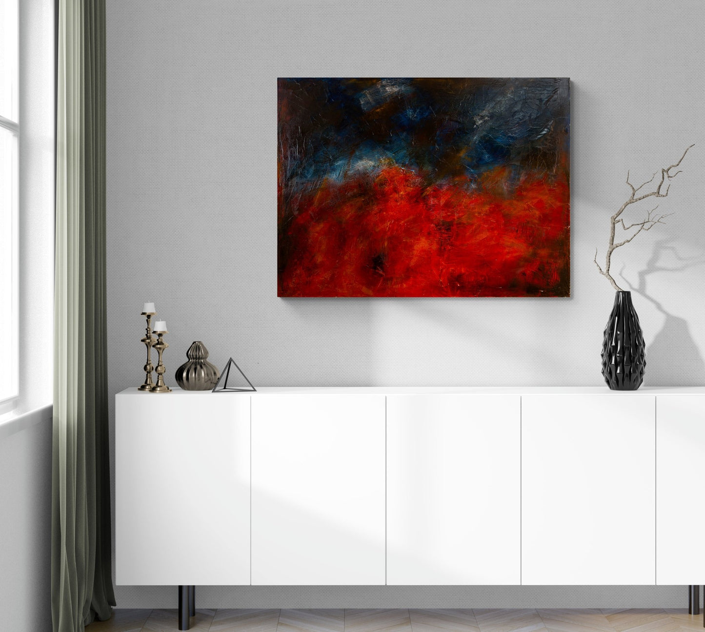 Original Abstract Painting - Blushing Elements II - Julia Oscarson