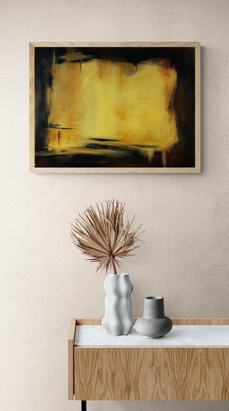 Original Abstract Painting - Conversation with Yellow I - Julia Oscarson