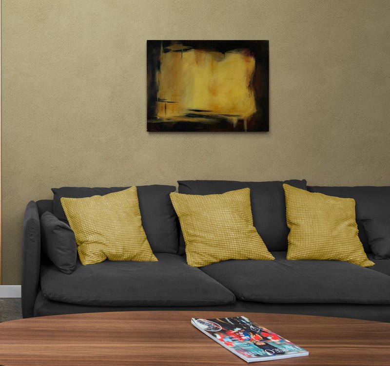 Original Abstract Painting - Conversation with Yellow I - Julia Oscarson