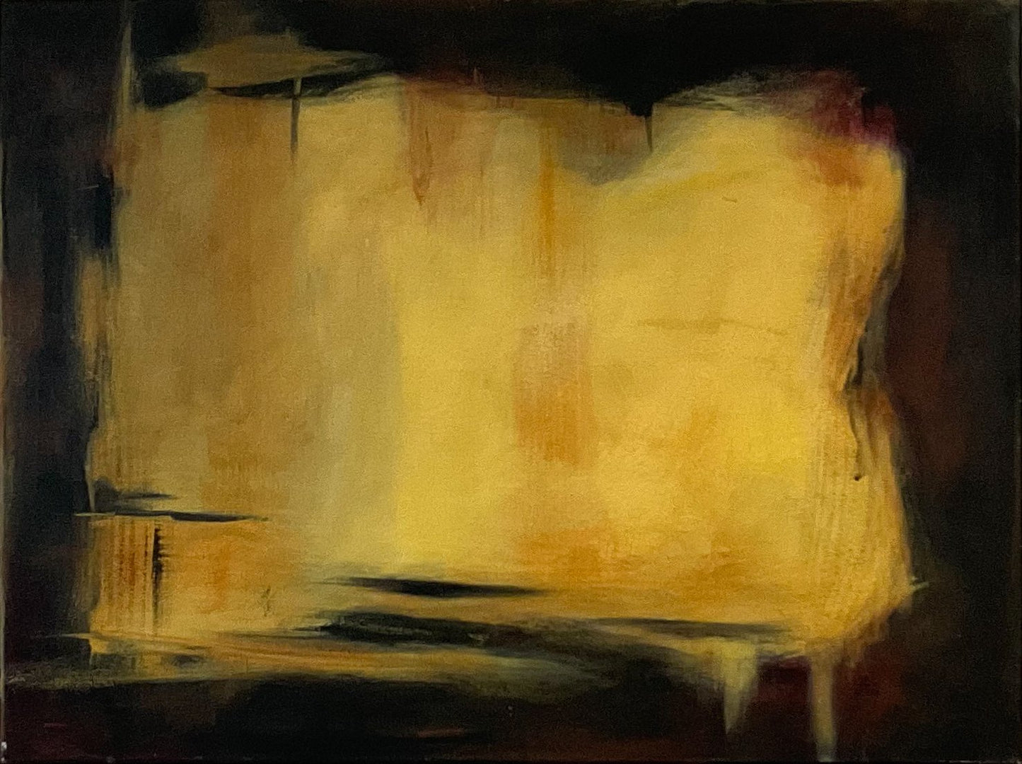 Original Abstract Painting - Conversation with Yellow I - Julia Oscarson