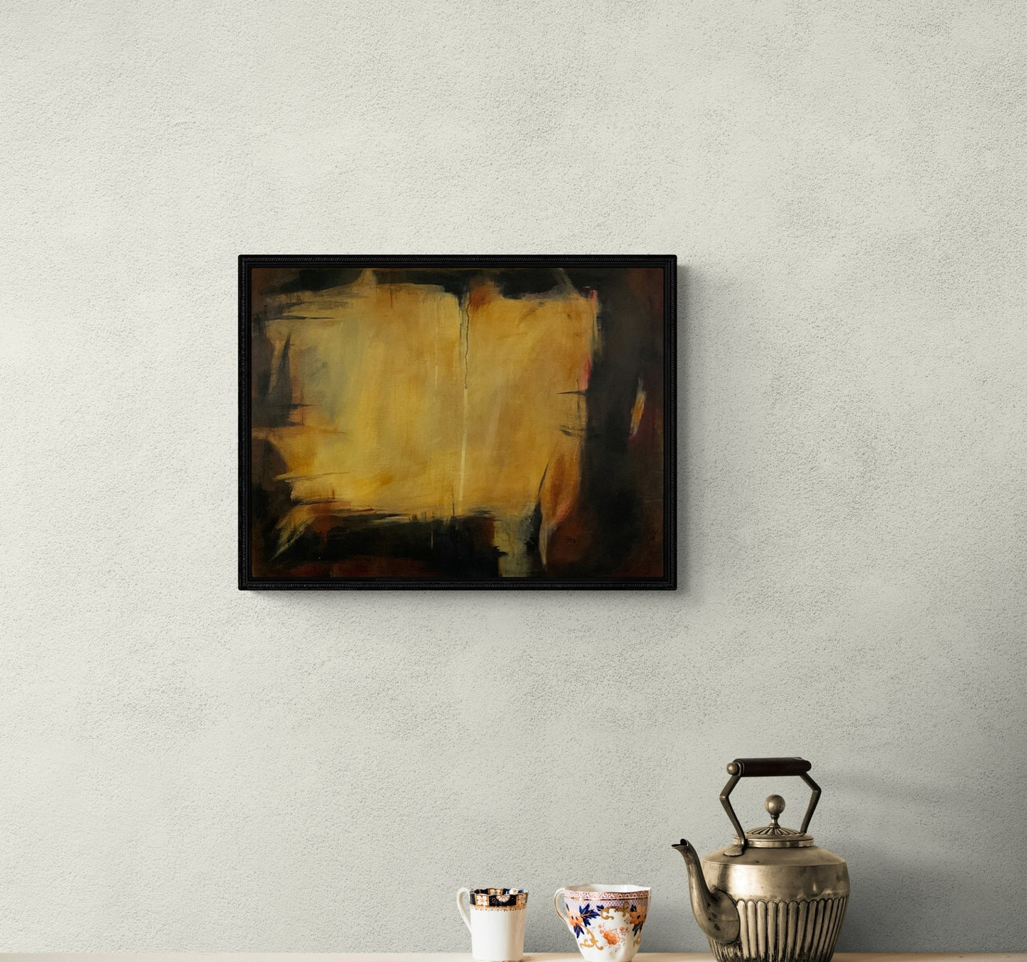 Original Abstract Painting - Conversation with Yellow II - Julia Oscarson