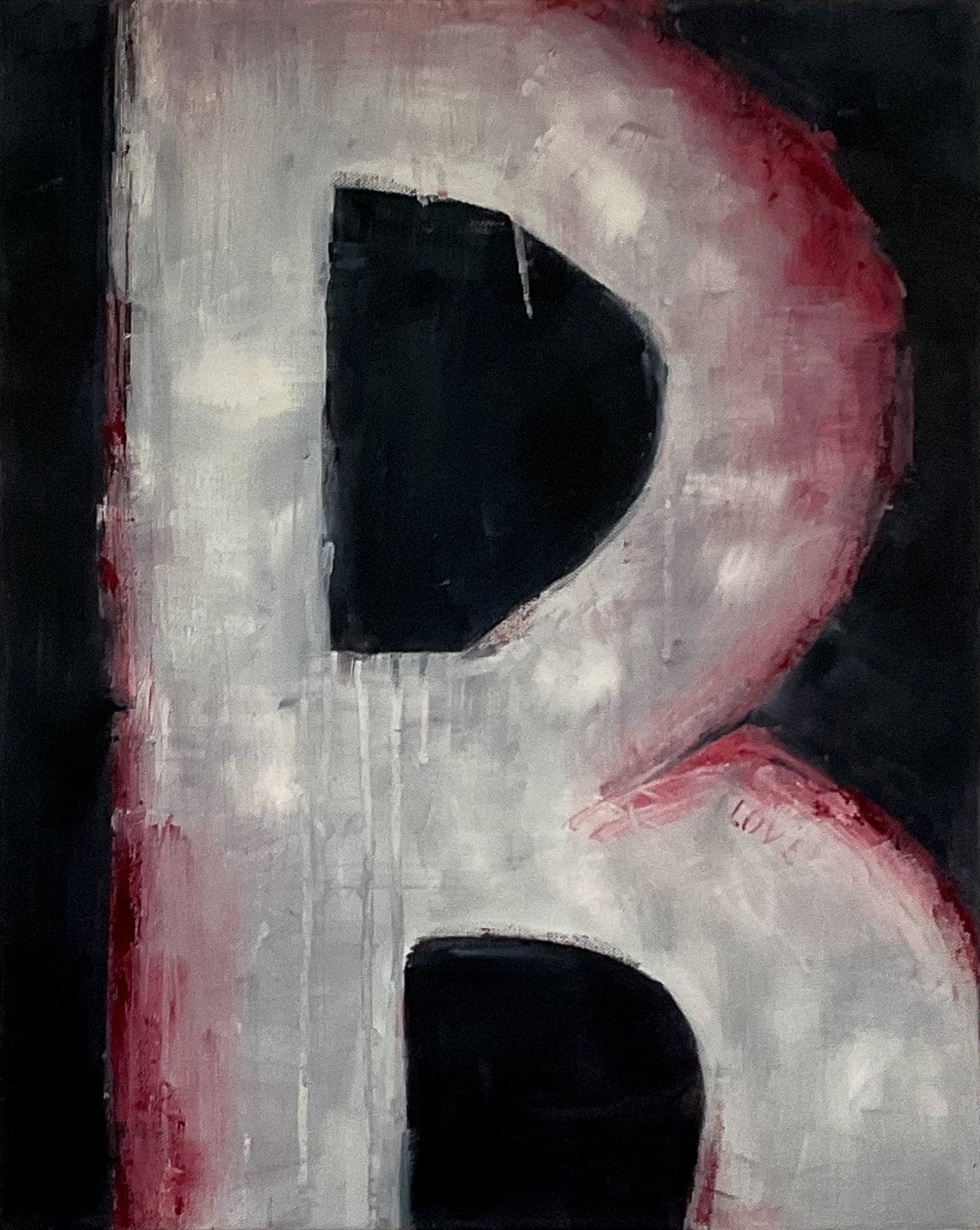 Original Abstract Painting - Letter - Julia Oscarson