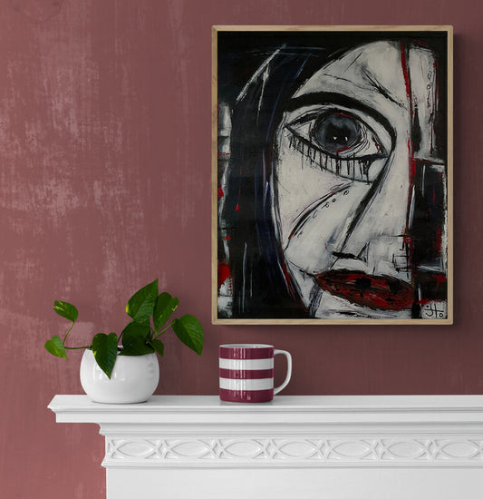 SOLD Original Painting - There was always a certain something behind her eyes